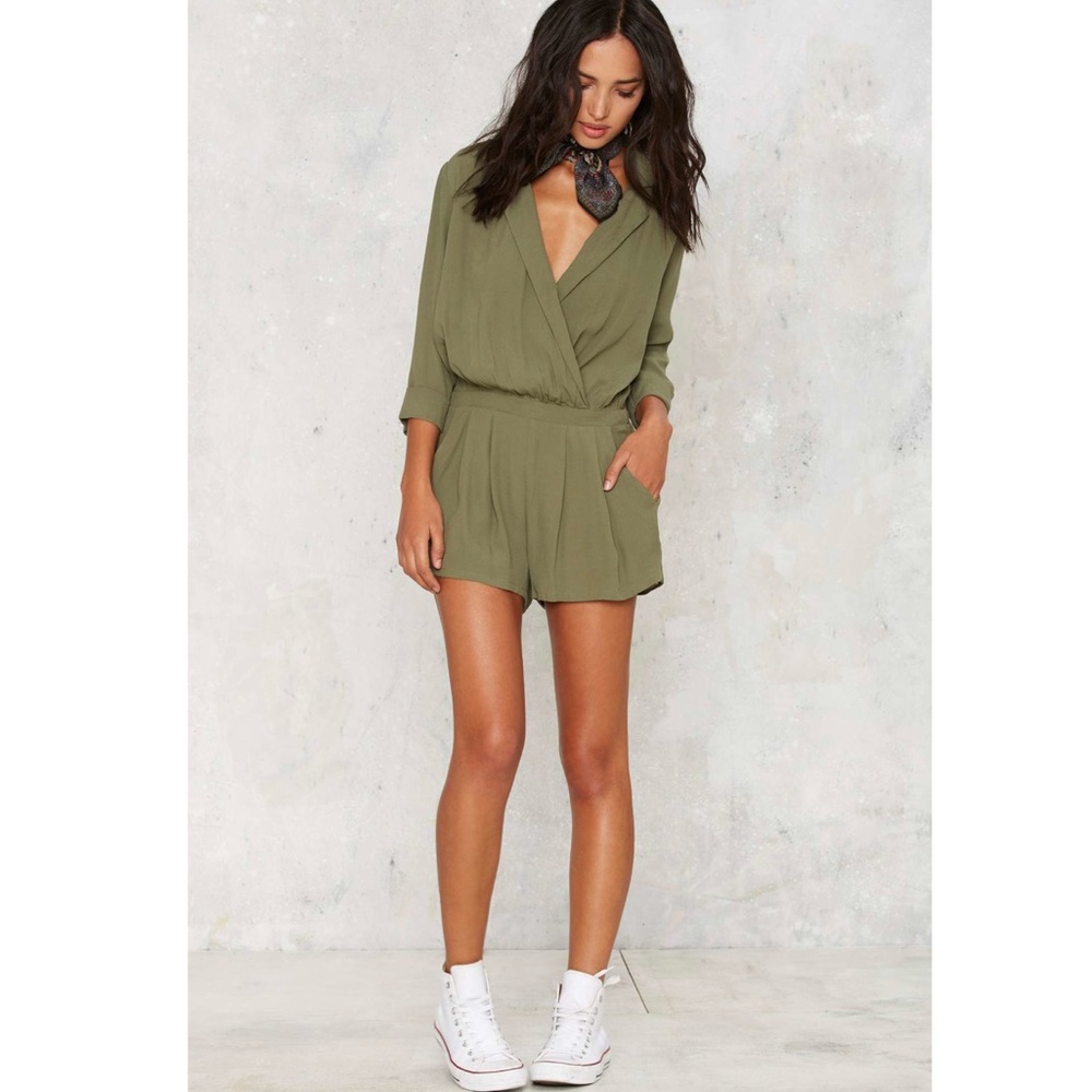 Nasty Gal | Katrina Plunging Romper S